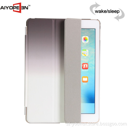 New Arrival and Hot sales PU smart cover case Gradient clour styles tablet smart case for Tablet mini 4
